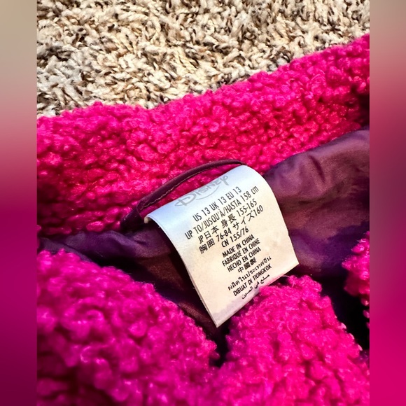 Disney Encanto faux Shearling Teddy colorful zip up jacket kids size 13 - Picture 11 of 17